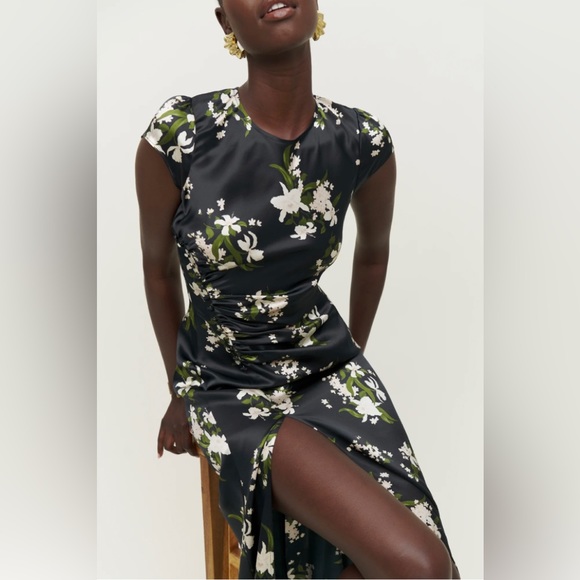 SOLD Reformation Birch Silk Dress New With Tags - Picture 2 of 10